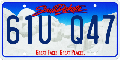 SD license plate 61UQ47