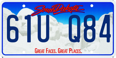 SD license plate 61UQ84