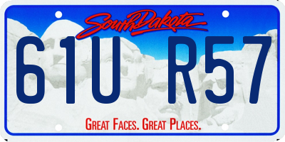 SD license plate 61UR57