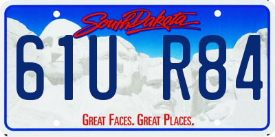 SD license plate 61UR84