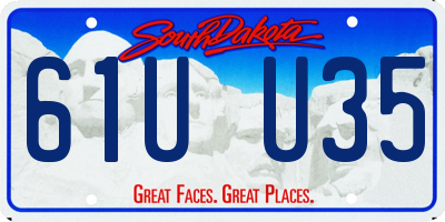SD license plate 61UU35