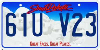SD license plate 61UV23