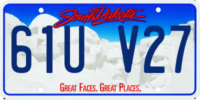 SD license plate 61UV27