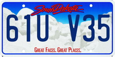 SD license plate 61UV35