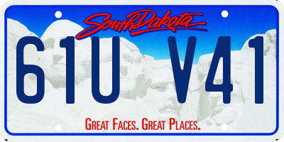 SD license plate 61UV41
