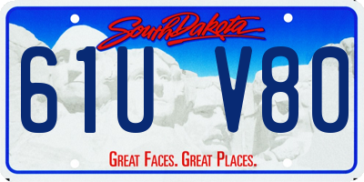 SD license plate 61UV80