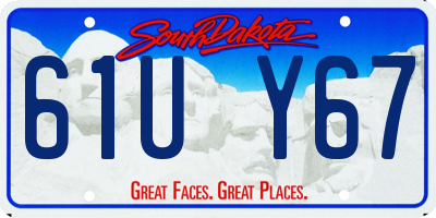 SD license plate 61UY67