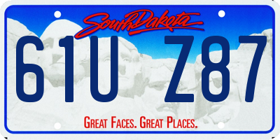 SD license plate 61UZ87