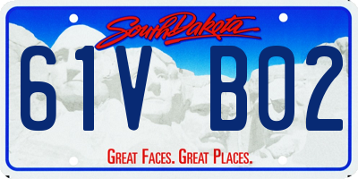 SD license plate 61VB02