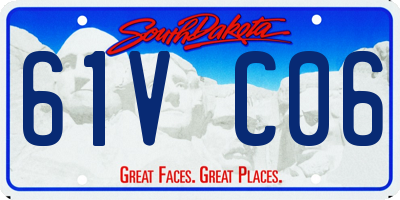 SD license plate 61VC06