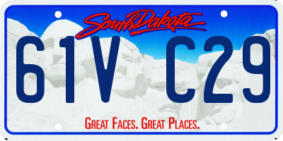 SD license plate 61VC29