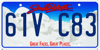 SD license plate 61VC83
