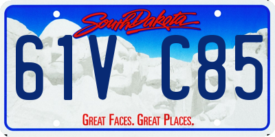 SD license plate 61VC85
