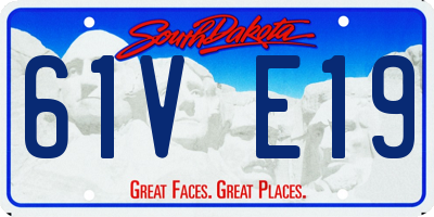 SD license plate 61VE19