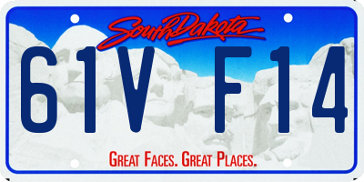 SD license plate 61VF14