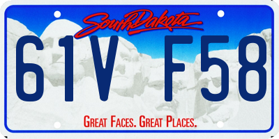 SD license plate 61VF58