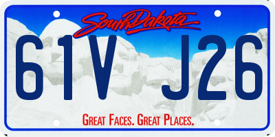 SD license plate 61VJ26