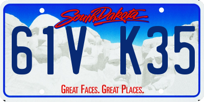 SD license plate 61VK35