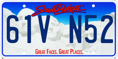 SD license plate 61VN52