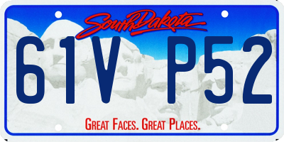 SD license plate 61VP52