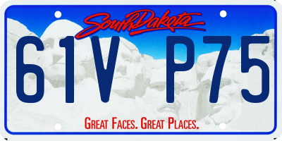 SD license plate 61VP75