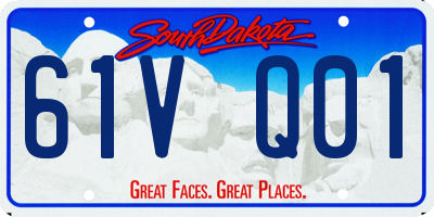 SD license plate 61VQ01