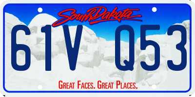 SD license plate 61VQ53