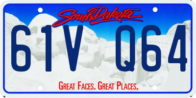 SD license plate 61VQ64