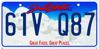 SD license plate 61VQ87
