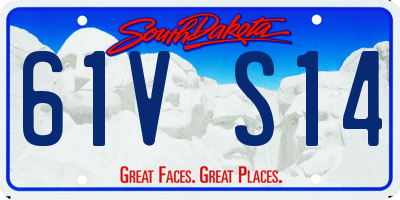 SD license plate 61VS14