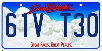 SD license plate 61VT30
