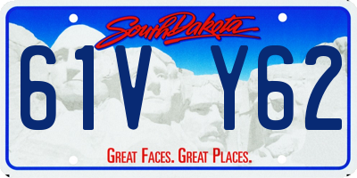 SD license plate 61VY62