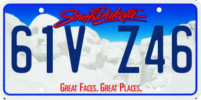 SD license plate 61VZ46