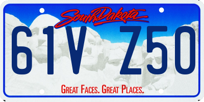SD license plate 61VZ50