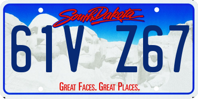 SD license plate 61VZ67