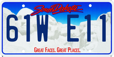 SD license plate 61WE11