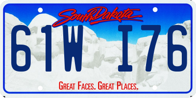 SD license plate 61WI76