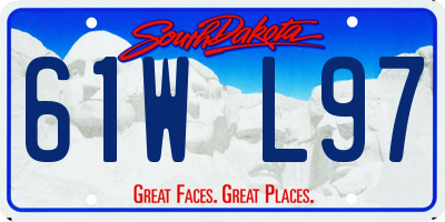 SD license plate 61WL97
