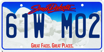 SD license plate 61WM02