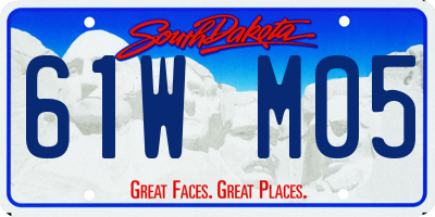 SD license plate 61WM05
