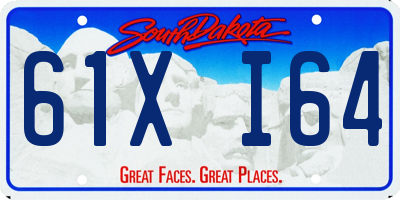 SD license plate 61XI64
