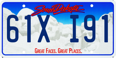 SD license plate 61XI91