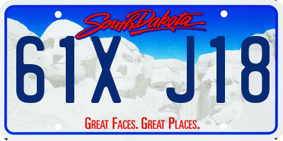 SD license plate 61XJ18