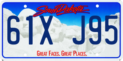 SD license plate 61XJ95