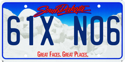 SD license plate 61XN06