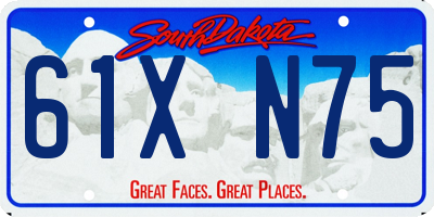 SD license plate 61XN75