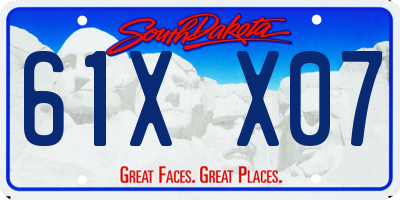SD license plate 61XX07