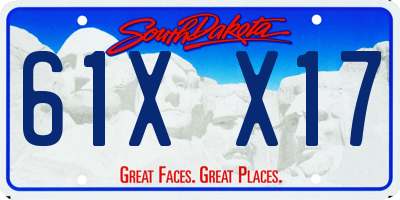 SD license plate 61XX17