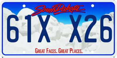 SD license plate 61XX26