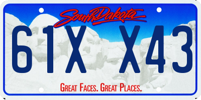 SD license plate 61XX43